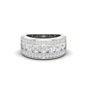 2Ct Round Moissanite Men's Wedding Band Ring 14K White Gold Plated